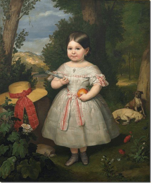 RETRATO DE NIÑA EN UN PAISAJE