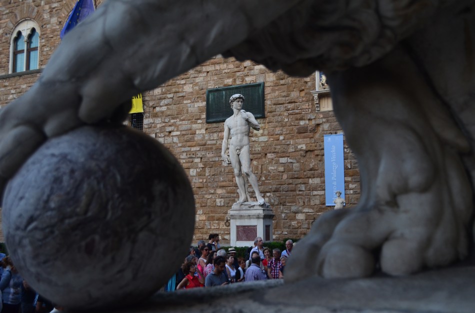 Copia de David desde la Loggia della Signoria