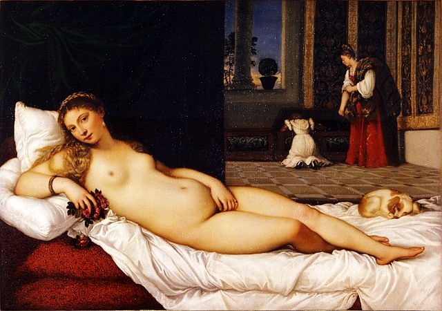 TIZIANO. VENUS DE URBINO. GALERÍA UFFIZI. FLORENCIA