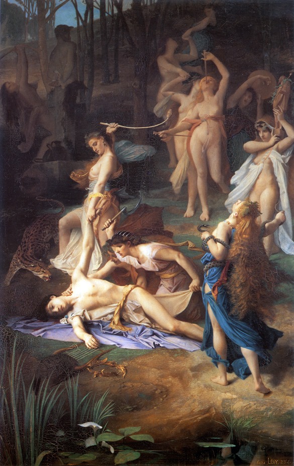 Muerte de Orfeo - Émile Lévy (1866)