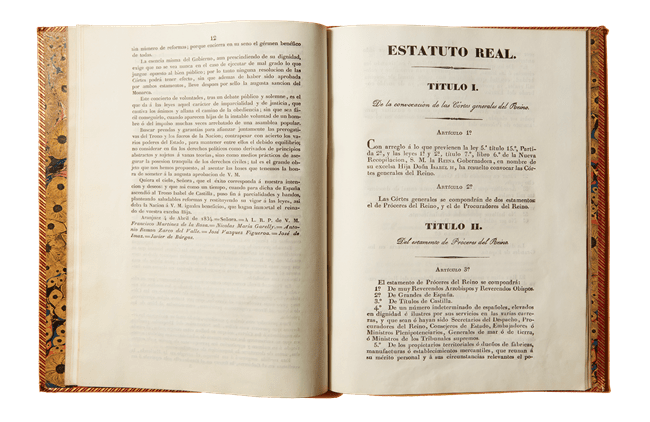 Estatuto Real de 1834 - Click para agrandar