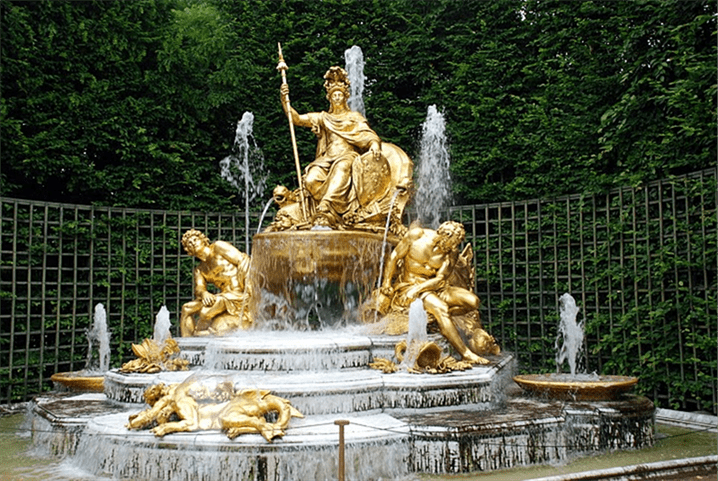 Fuente dedicada a Francia como vencedora de España y el Sacro Imperio