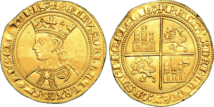 Dobla de 35 maravedíes de Pedro I El Cruel
