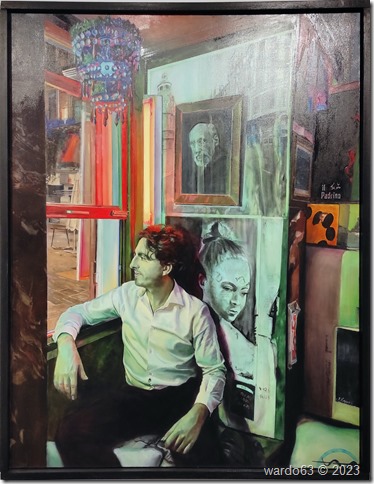 Pilar Navamuel Esteban en un rincón de Madrid 58 Premio Reina Sofía de Pintura y Escultura 2023