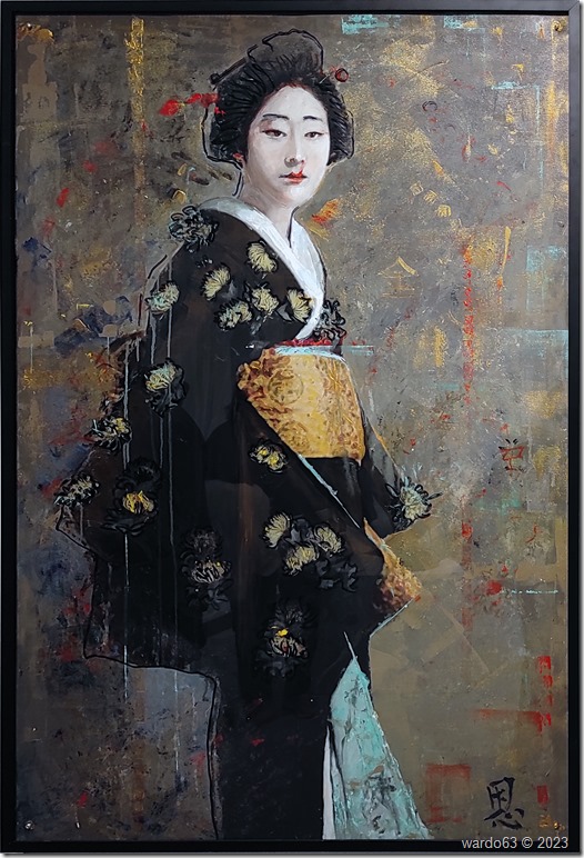 Gracia Ramírez Juan Geisha mixta / lienzo 150 x 100 58 Premio Reina Sofía de Pintura y Escultura 2023